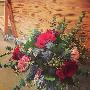 bouquet du fleuriste rouge 